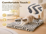Calming Dog Bed Mats, Couch Bed Mat, Soft Flannel 3-Sided Bolster Pet Sofa Bed Supports Head & V1107-CS-YTCH8