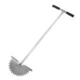 Manual Lawn Edger with Saw Tooth Blade Half Moon Edger Lawn Tool with T Grip Handle for Cleaning V1294-YM0706-3111230192511
