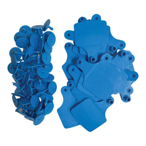 100x Cattle Ear Tags Set - 7.5x10cm XL Blue Blank Pig Cow Sheep Livestock Label V238-SUPDZ-39977825435728
