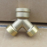 3/4" Brass Threaded Tee Splitter Agricultural Water Pipe Fitting 2pcs V1221-XM-LB385-GM24