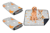 2Pcs Washable Pet Dog Training Pee Pad Reusable Absorbent Cushion Pet Pee Mat-Light Gray L V1263-JX-7446-3