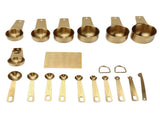 18PCS Measuring Cup Stainless Steel Gold Coffee Spoon Cup Set Baking Scale Measuring Scoop Cup Set V1294-YM0714-3118210277811