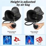 Adjustable Inflatable Cervical Traction Pillow PU Foam Neck Stretcher & Massager with Air Pump V888-ELOSUNG47467
