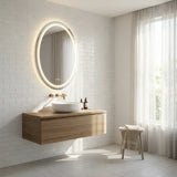 Interior Ave - 60 x 80cm Oval Frameless LED Bathroom Mirror V355-IA-OWM-80