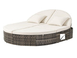 Gardeon Outdoor Day Bed Sun Lounge Setting Wicker Lounger Patio Furniture w/ Retractable Side Tray ODF-SUNBED-BS22-BE-AB