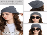 100% Merino Wool Beanie Hat for Women Men, Cuffed Knit Warm Winter Hats,Slouchy Beanies Fisherman V1258-DP02-F-568