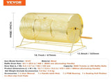 Raffle Drum, 16.1 x 12 inch Brass Plated Raffle Ticket Spinning Cage, Holds 5000 Tickets or 200 V952-CJGJS16YC000Z86CGV0