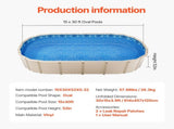 Oval Pool Liner 15x30ft Unibead Style Pool Liner 52in Wall Height V952-YCNCOVAL15308LIUBV0