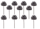20Pcs Gold Pine Cones Decorations Gold Pinecones Ornaments with Pick for Craft Artificial V1370-AZ4-14926