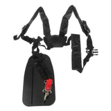 Black Adjustable Brush Cutter Shoulder Strap with Comfortable Padded Waistband for Outdoor Yard and V1370-AZ4-11751