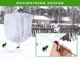 Plant frost protection cold cover plant cover with drawstring and zip 2-pack 120 * 180 cm V1259-DP01-BO-73