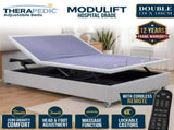 Therapedic Modulift Hospital Grade Double Electric Adjustable Bed Base with Massage & Wireless ADJ-BED-460-DB