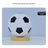 Soccer Remote Control LED Night Light Solid Wood Glass Small Table Lamp Remote Dimming Bedside V1294-YM0512-221121SU01-1
