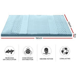 Giselle Bedding Memory Foam Mattress Topper 7-Zone 8cm Double MATTRESS-TOP-7Z-8-BL-D