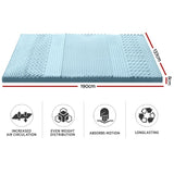 Giselle Bedding Memory Foam Mattress Topper 7-Zone 8cm Double MATTRESS-TOP-7Z-8-BL-D