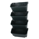 Vertical Wall Planter Set Plastic Breathable Space Saving 4 Pots Hanging Vertical Wall Flowerpot for V1294-YM0901-3111240037811