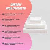 King Bed Sheet Set 1800 Series Microfiber, Deep Pocket, Soft & Breathable, White V63-953251