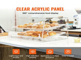 Pastry Display Case, 2-Tier Commercial Countertop Bakery Display Case, Acrylic Display Box with Rear V952-YKLMBZSJYKL2YEFSCV0