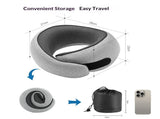 Travel Neck Pillow, Pure Memory Foam Neck Pillow for Airplanes, Comfortable Breathable Cover, 360 V1192-AZ-W-3118