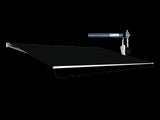Motorised Outdoor Folding Arm Awning Retractable Sunshade Canopy Black 4.0m x 2.5m V63-842861