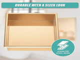 336 x 336 x 101mm Shower Niche Single Shelf Organizer No Tile Needed in Gold V63-905651