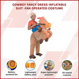 COWBOY Fancy Dress Inflatable Suit -Fan Operated Costume V63-306631