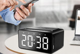 Wireless Charging Bluetooth Speaker with LED Digital Alarm Clock and FM Radio V1263-JX-8108