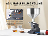 Pneumatic Paste Liquid Filling Machine, 5-50ml Bottle Filler, Bottle Filling Machine, Stainless V952-LSGYTGZJQD56YVZDOV0