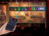 Programmable LED Sign, P10 Full Color Flexible Digital Scrolling Panel, DIY Custom Text Pattern GIF V952-YPGDGGP52X8YHHXKZ001V3