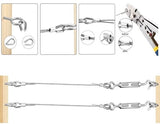 30M/2mm stainless steel wire set with M5 tensioner for plants, clotheslines and railings V1188-ZXY-131-066