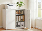 Artiss Steel Locker Cabinet Filing Mental Storage 3-Point Lock Adjustable Shelves White FC-METAL-100-WH