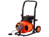 Drain Cleaner Machine 75FT x 1/2Inch, Auto Feed Sewer Snake Auger with 4 Cutter & Air-activated Foot V952-ZDJJKLSGDSTJZ6H35V3