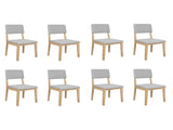 Levede Dining Chairs 8 Upholstered Kitchen Chair CH1143-2-NTX4