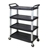 SOGA 2X 4 Tier Food Trolley Portable Kitchen Cart Multifunctional Big Utility Service with wheels FOODCART1519ABX2