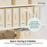 10x Kitchee Foldable Bed Sheet Storage Box Linen & Closet Organiser Beige V238-SUPDZ-41188861771856