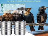 24 Pcs Stainless Steel Parrot Food Bowls Bulk 10 oz Bird Feeding Dish Cups for Cages Bird Bowls with V1259-DP01-F-134