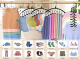 Legging Organizer for Closet Hanging, 3 Pants Leggings Hangers with 30 Clips, 2 Pack Pant Hangers V1258-DP02-F-475