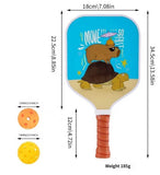 Fiberglass Pickleball Paddle Set of 2 with 4 Balls and Carry Bag 185g Single Paddle Weight V888-ELOSUNG18531