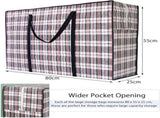 CARLA HOME 6 Pack Large Moving Storage Bags with Zipper & Handles for Clothes, Bedding, Blankets, LSB-36315