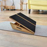 Wooden Slant Exercise Board With Adjustable Incline And Non-Slip Surface V63-836991