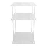3 Tier Small Acrylic Side Table Clear Small Nightstand Bedside Table for Home Living Room Bedroom V1294-YM0901-3116240026911