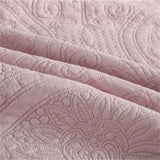 100% Cotton Embossed Blush Medallion Majesty Coverlet Bedspread Set V745-MMPAC061008Q13U