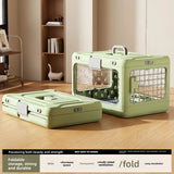 Foldable Pet Travel Carrier, PP Material with Reinforced Iron Mesh, Four Colors Available, Spacious V1232-ZDCWX-001