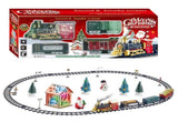 Christmas Train Set Electric Steam Locomotive Train with Lights Music Battery Operated Tracks V1294-YM0717-10352992