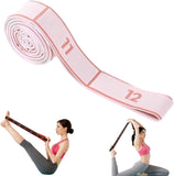 12-Pack Pink 12-Loop Numbered Yoga Stretch Strap - Durable Multi-Segment Resistance Fitness V888-ELOSUNG55901