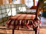 Buffalo Plaid Ruffled Chair Cushion with Ties Country Style Tartan Kitchen Dining Chair Pad Super V1189-WXFWAL-20260319-00505