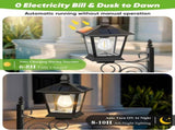 2-in-1 Solar Planter Light Outdoor - Metal Lamp Post & Wall Sconce with Planter Box - IP65 V888-ELOSUNG44744