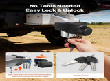 Trailer Hitch Lock, Compatible with 58.7 mm Couplers, Heavy-Duty Anti-Theft Trailer Ball Lock with 3 V952-SPSOHSCX25164V9WR001V0