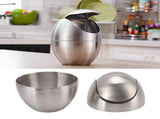 Mini Countertop Trash Can, Simple Stainless Steel Table Trash Can with Swing Lid Egg Shape Small V1369-AZ3-W-01412