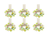 8 Pcs 8" Mini Easter Wreaths for Kitchen Cabinet, Small Spring Artificial Easter Egg Wreath with V1370-AZ4-15912